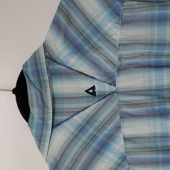 Ascend Mens Large Plaid Casual Outdoor Shirt Fishing - Picture 9 of 12